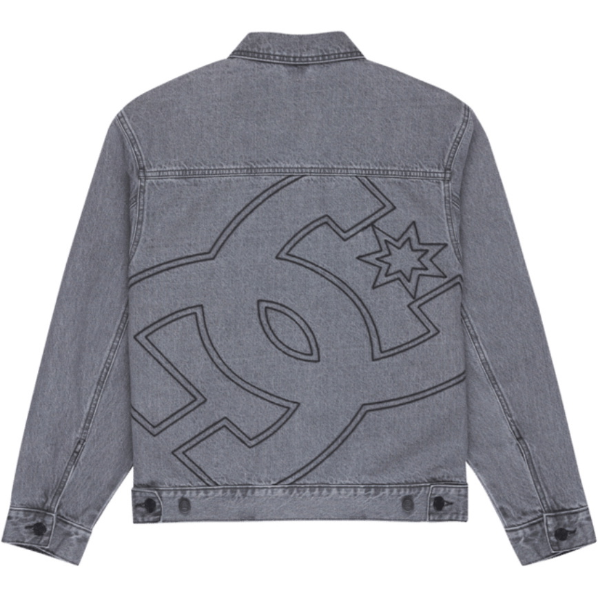 2026 DC Shoes Mens Ethos Denim Trucker Jacket EDYJK03271 - Medium Grey